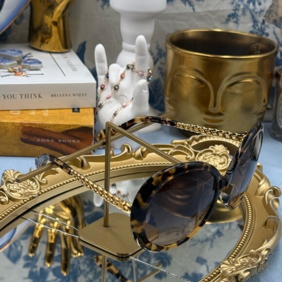 🆕 VIVIENNE WESTWOOD 🧿 NWOT VW793 Round Tortoise Shell Sunglasses - Gold Havana - Picture 16 of 16